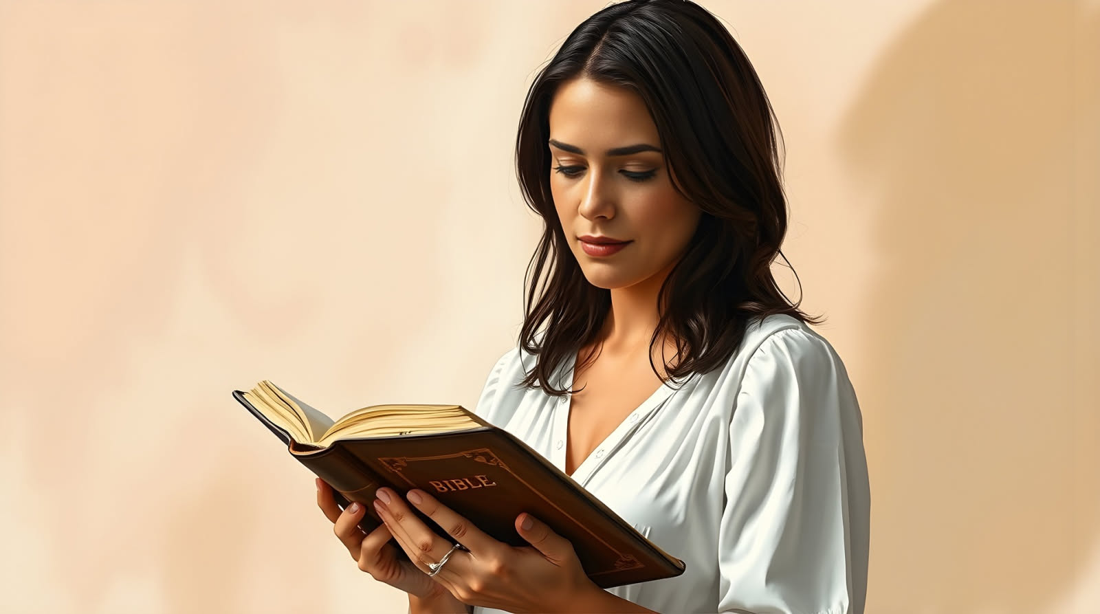 Libri sacri e classici affiancati su un tavolo di legno